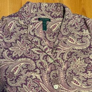 Vintage Flannel Cozy Pajama Night Shirt Ralph Lauren PJs